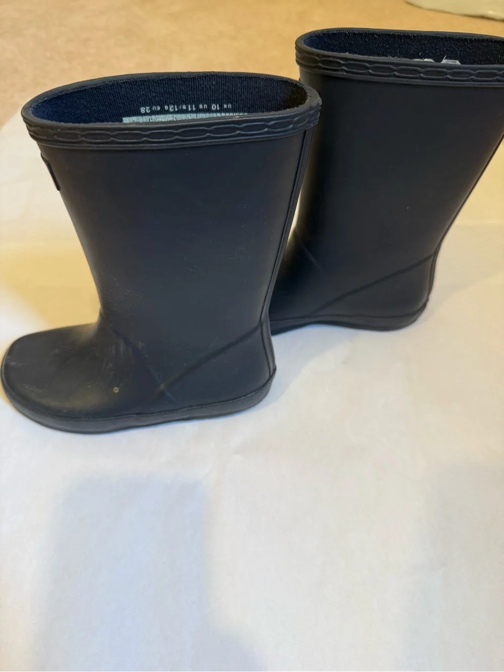 Hunter Kids Navy Rubber Rain Boots